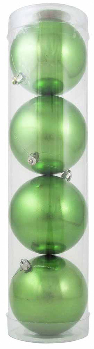 4" (100mm) Large Commercial Shatterproof Ball Ornament, Limeade, Case, 48 Pieces