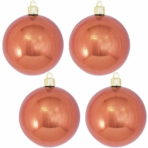4" (100mm) Commercial Shatterproof Ball Ornament, Shiny Two Cents, 4 per Bag, 12 Bags per Case, 48 Pieces