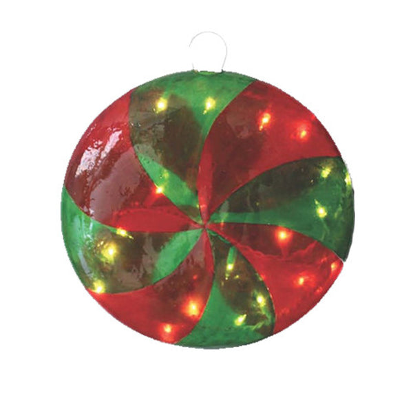 Illuminated Green & Red Peppermint Rounds (Case-4)