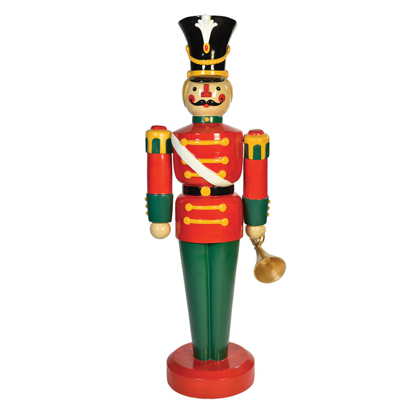 Red and Green Toy Soldier with Gold Trumpet