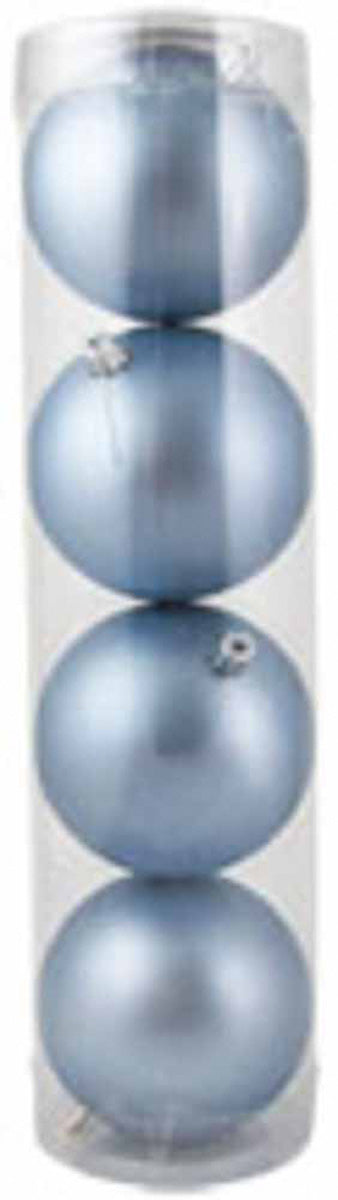 4" (100mm) Large Commercial Shatterproof Ball Ornament, Arctic Chill, Case, 48 Pieces