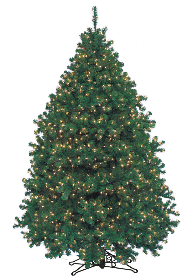 7.5' Alaskan Fir Tree, Medium, Glow WW LED Light, One Plug Pole