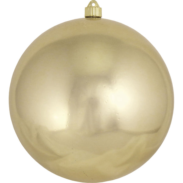 10" (250mm) Giant Commercial Shatterproof Ball Ornament, Gilded Gold, Case, 4 Pieces