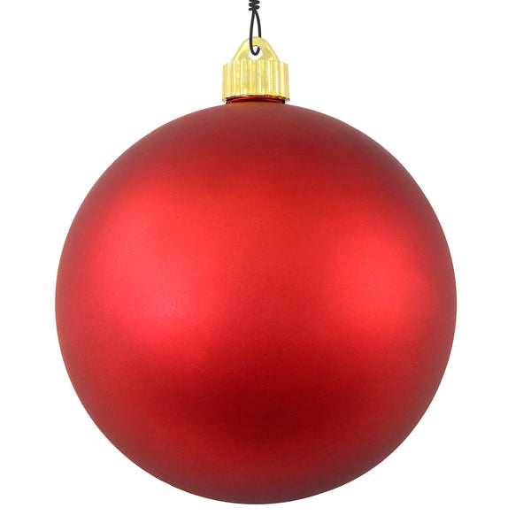 6" (150mm) Commercial Shatterproof Ball Ornament, Red Alert, Case, 12 Pieces