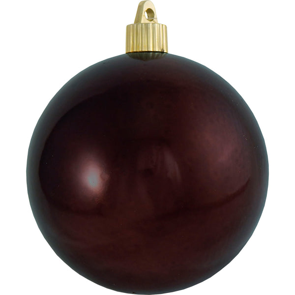4" (100mm) Commercial Shatterproof Ball Ornament, Shiny Hot Java, 4 per Bag, 12 Bags per Case, 48 Pieces
