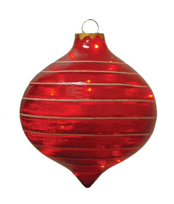 Illuminated Red Sandstone Top Ornament