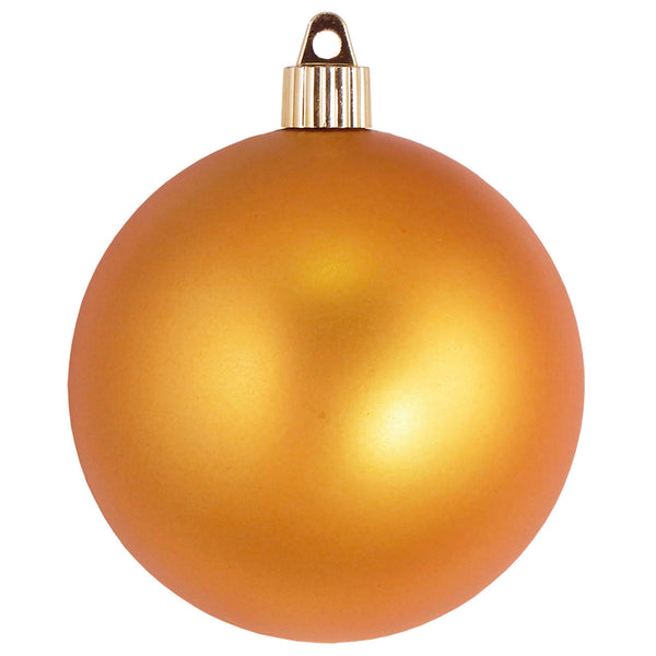4" (100mm) Commercial Shatterproof Ball Ornament, Matte Imperial Gold, 4 per Bag, 12 Bags per Case, 48 Pieces