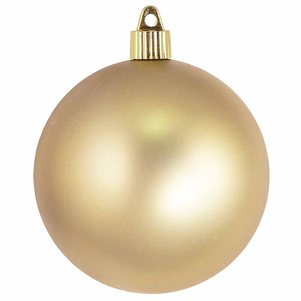 4" (100mm) Large Commercial Shatterproof Ball Ornament, Gold Dust, Case, 48 Pieces