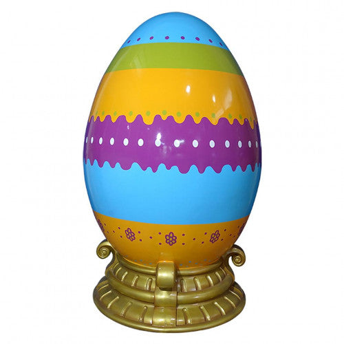 80" Blue, Green, Yellow, Purple Easter Egg With Base