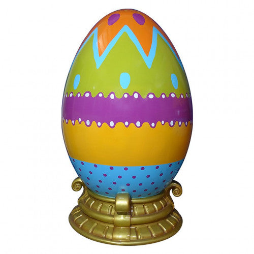 80" Orange, Blue, Green Purple Easter Egg With Base