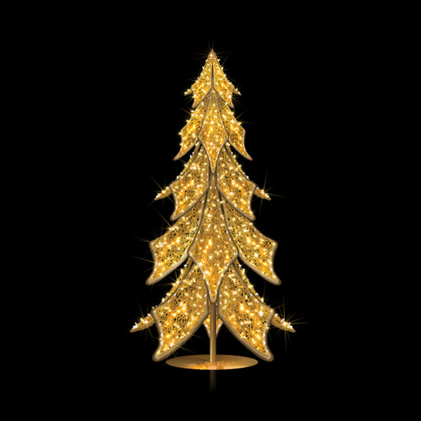 3D Gold Contemporary Tree 9.8'