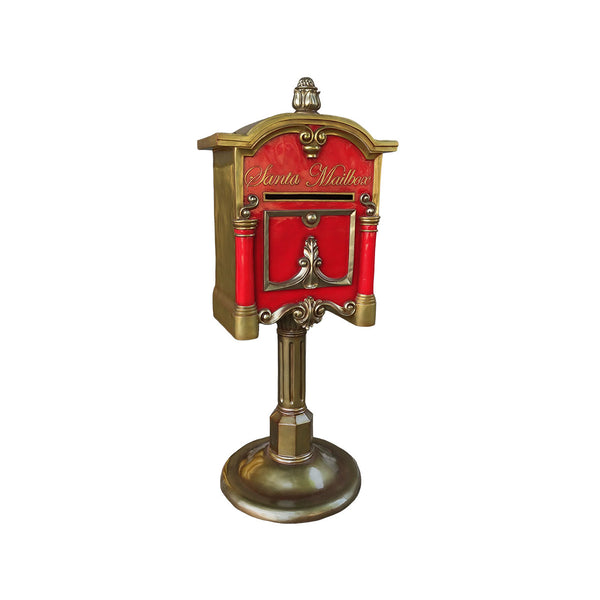 Santa Mail Box, Gold/Red