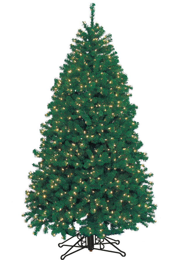 7' Highland Fir Tree, Clear Incandescent, One Plug Pole