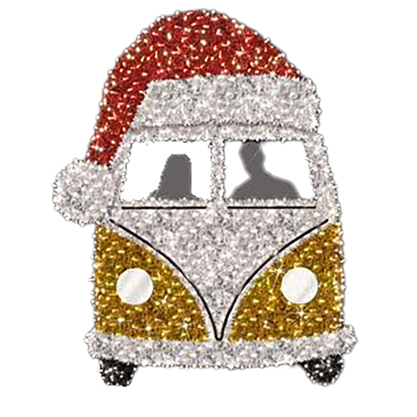 2D Van with Santa Hat with Plate