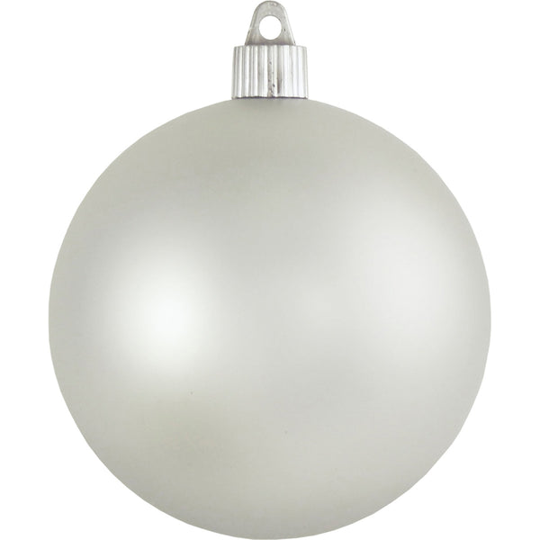 4" (100mm) Commercial Shatterproof Ball Ornament, Matte Dove Gray, 4 per Bag, 12 Bags per Case, 48 Pieces