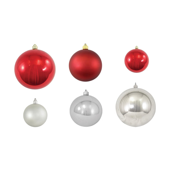 12' Red & Silver Ornament Kit