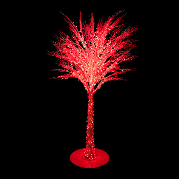 9.5' Red LED Crystal Ice Tree with Stand