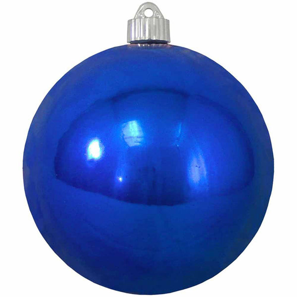 6" (150mm) Commercial Shatterproof Ball Ornament, Shiny Azure Blue, 2 per Bag, 6 Bags per Case, 12 Pieces