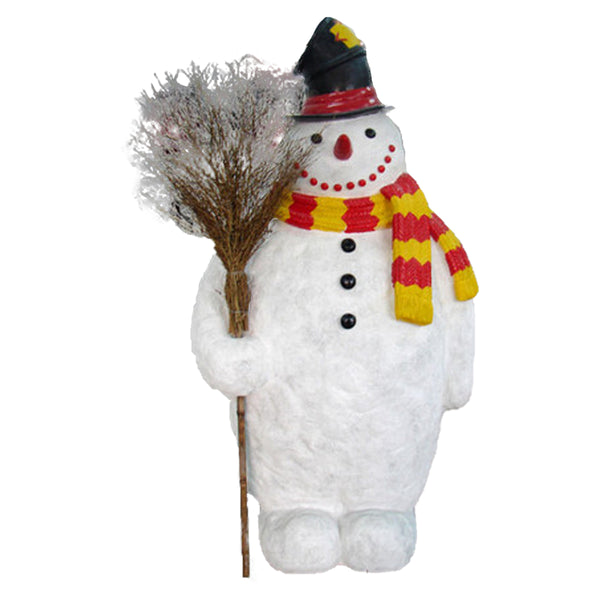 Snowman with Broom & Top Hat