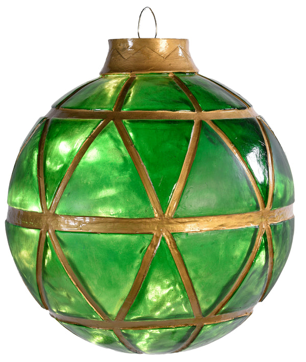 Illuminated Green Mosaic Ball