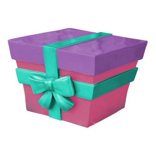 16" Pink, Purple With Teal Bow Gift Box