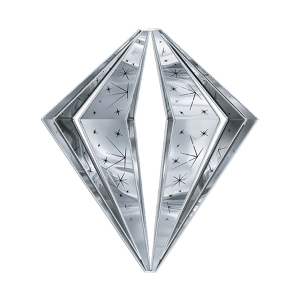 3D 9 FT Aluminum Hanging Diamond, Silver