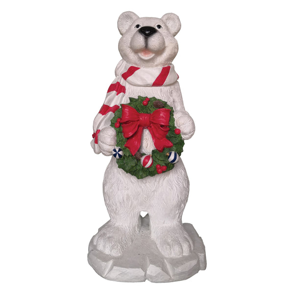 Polar Bear with Wreath