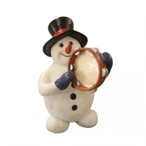 Snowman With Tambourine