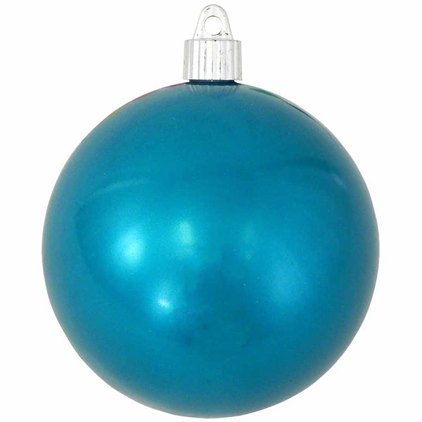 4" (100mm) Large Commercial Shatterproof Ball Ornament, Tropical Blue, Case, 48 Pieces