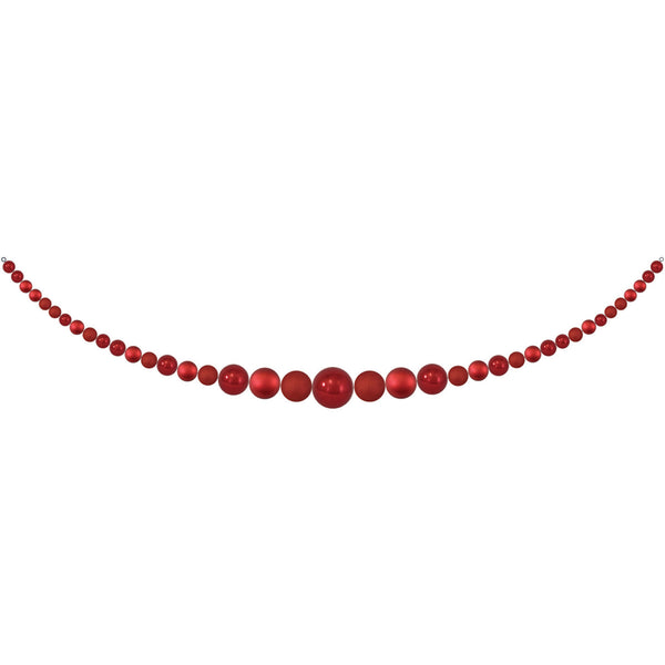 11.5' Giant Commercial Shatterproof Ball Garland, Red Multi, Case, 1 Piece