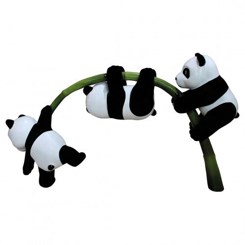 Panda Cubs On Bamboo