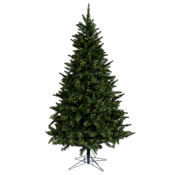 9' Aspen Pine Tree, Glow WW LED, One Plug Pole