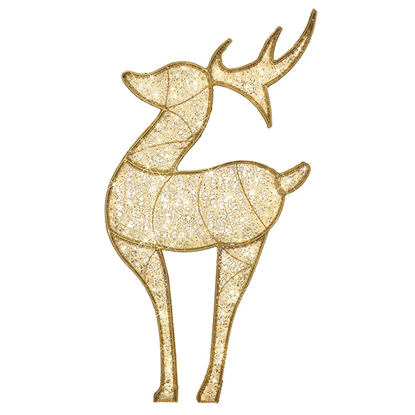 2D Deer, Gold, WW LED, Large