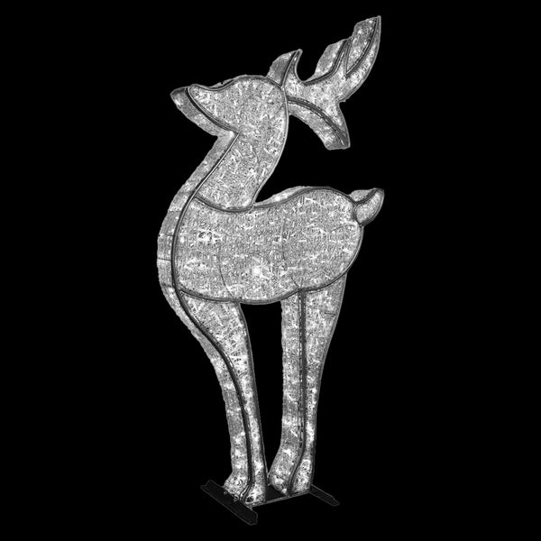 3D Deer, Silver, CW LED, Medium