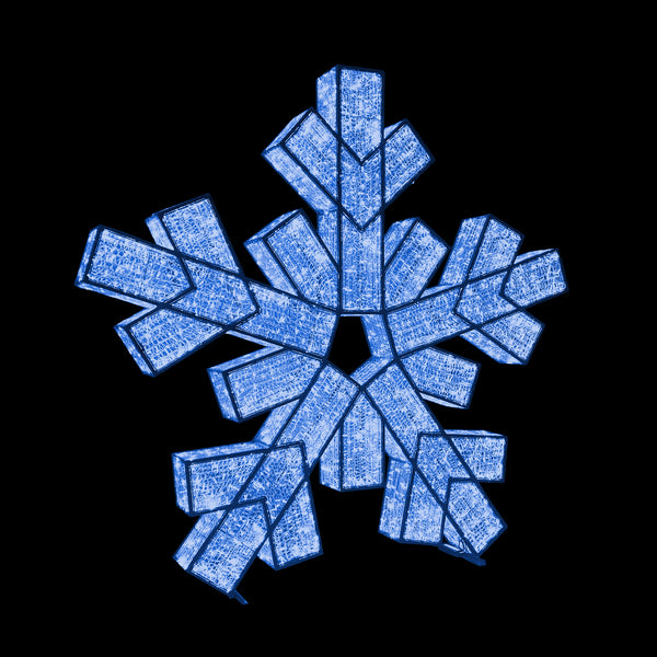 3D Snowflake, Blue Large