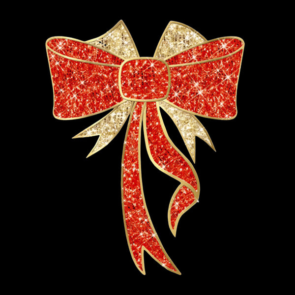 2D Bow, Gold, Medium Bow 4'