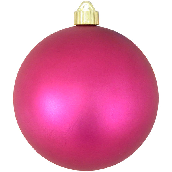 6" (150mm) Commercial Shatterproof Ball Ornament, Matte Glamour Pink, 2 per Bag, 6 Bags per Case, 12 Pieces