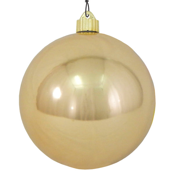 6" (150mm) Commercial Shatterproof Ball Ornament, Gilded Gold, 2 per Bag, 6 Bags per Case, 12 Pieces