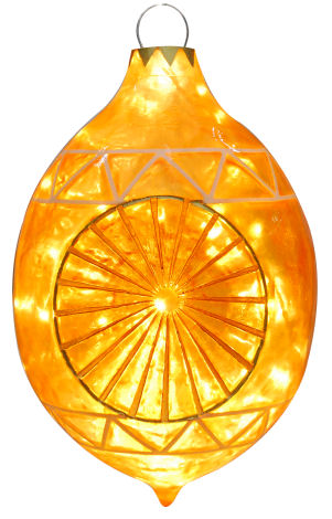 Illuminated Gold Mosaic Reflector Ornament