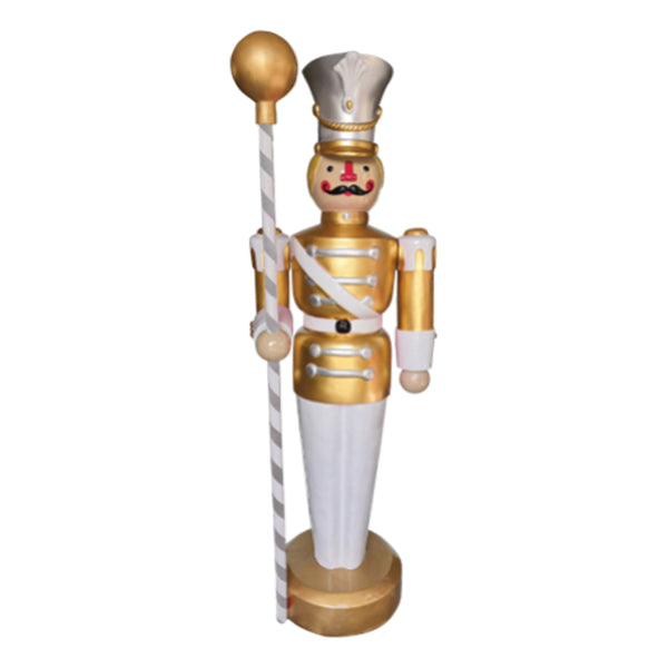 Gold and Silver Toy Soldier with Drum Major's Mace