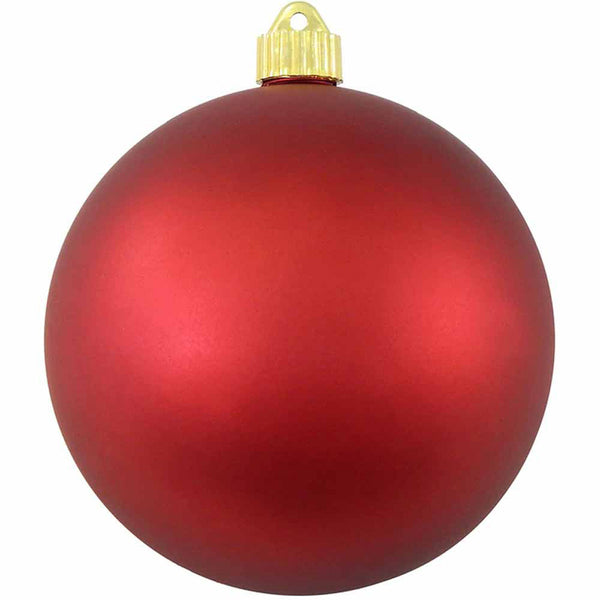 6" (150mm) Commercial Shatterproof Ball Ornament, Matte Red Alert, 2 per Bag, 6 Bags per Case, 12 Pieces