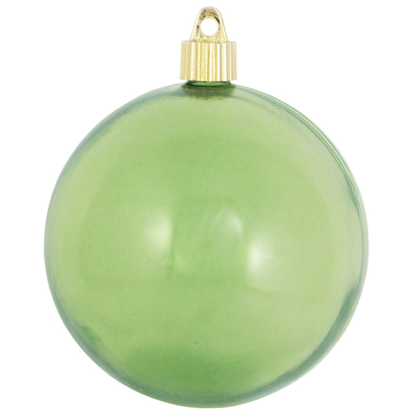 4" (100mm) Large Commercial Shatterproof Ball Ornament, Lime Translucent, Case, 48 Pieces