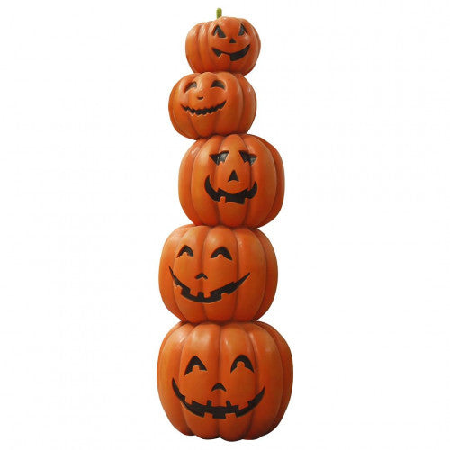 Halloween 5 Carved Pumpkin (Jack-o'-lanterns) Tower