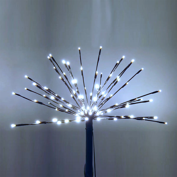 18" Starburst Yard Stake, Brown with CW LED Minis