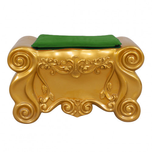 Green and Gold Santa Footrest