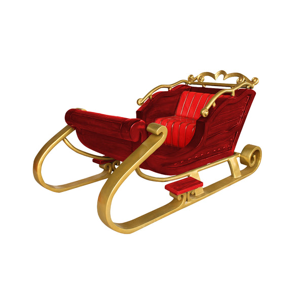 Santa Sleigh, Red/Gold