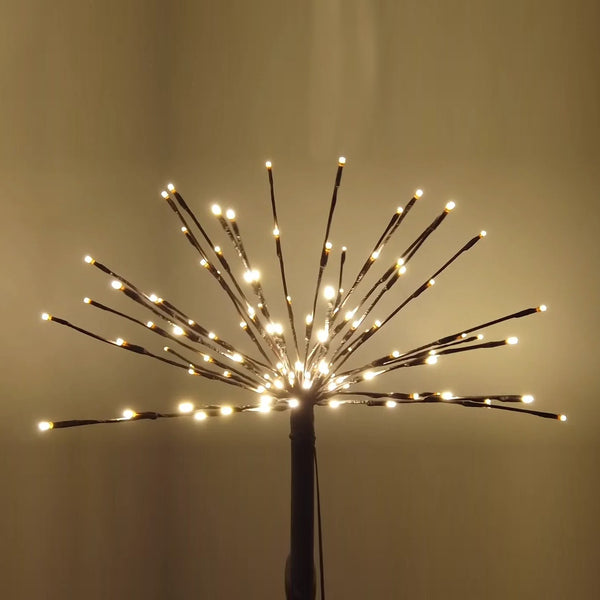 18" Starburst Yard Stake, Brown with Multi LED Minis