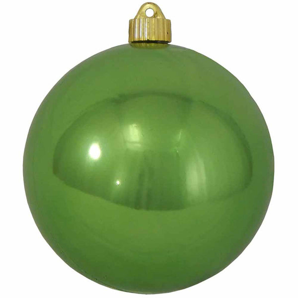 6" (150mm) Commercial Shatterproof Ball Ornament, Shiny Limeade Green, 2 per Bag, 6 Bags per Case, 12 Pieces