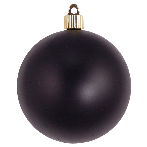 4" (100mm) Commercial Shatterproof Ball Ornament, Matte Soot, 4 per Bag, 12 Bags per Case, 48 Pieces