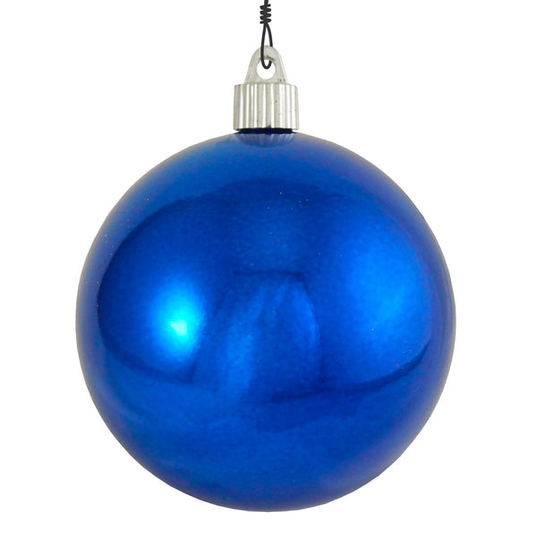 4" (100mm) Commercial Shatterproof Ball Ornament, Azure Blue, 4 per Bag, 12 Bags per Case, 48 Pieces